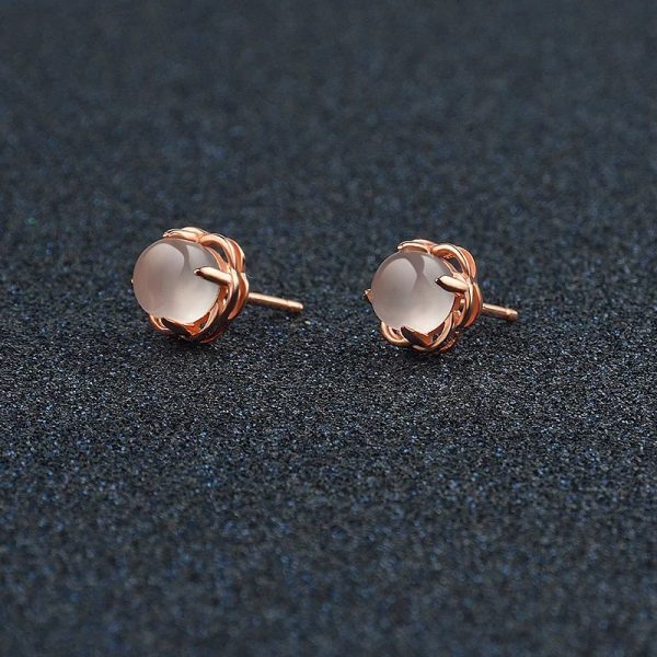 Cat's Eye Rose Quartz Earrings