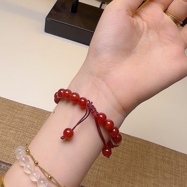 Red Agate Chalcedony Energy Bracelet - Image 2