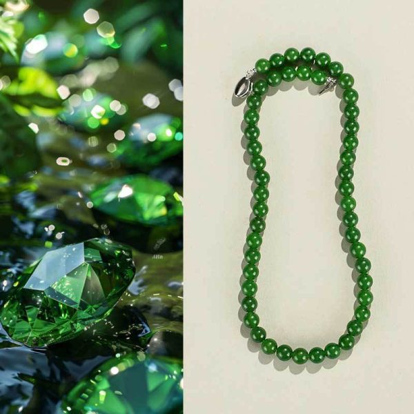 Chrysoprase Bead Necklace - Image 7