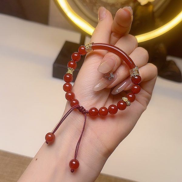 Red Agate Chalcedony Energy Bracelet - Image 3